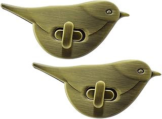 Milisten 2 Pz Chiusura a Scatto Catenacci Chiusure per Borsellino Twist Lock per Borsette a Forma di Uccello Chiusure Chiusure per Borsa Fai da Te (Bronzo)
