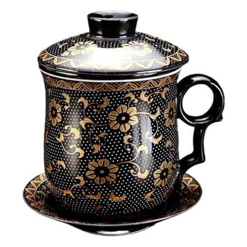 Tasse à thé en céramique 360ml avec infuseur et couvercle