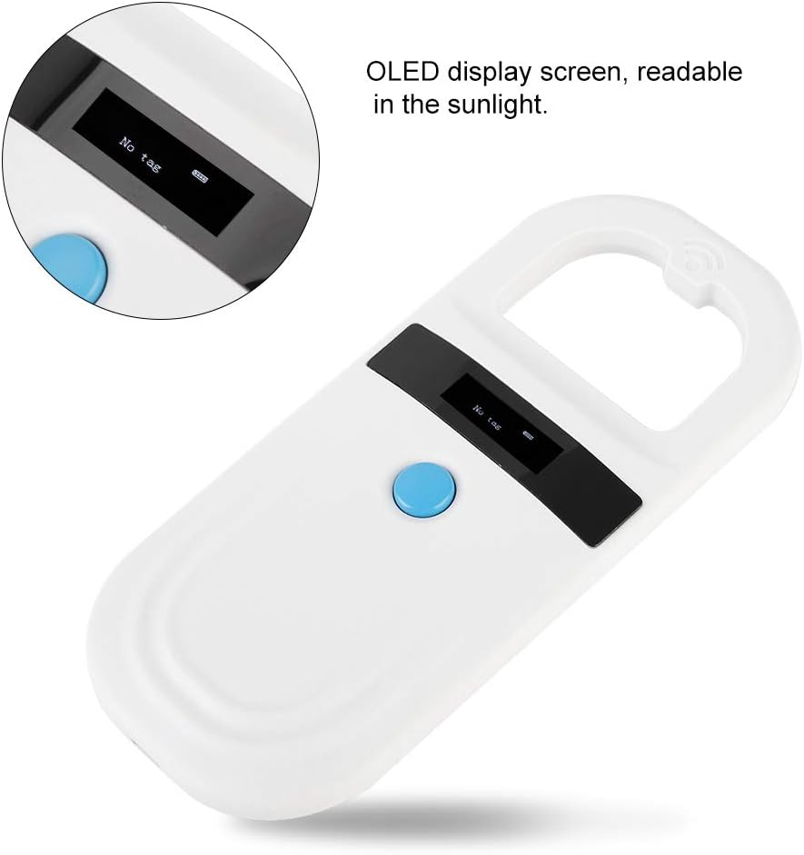 Animal Chip Scanner OLED Display Rechargeable Pet Tag Scanner Pet ID