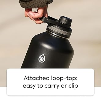 ThermoFlask Double Wall Vacuum Insulated Stainless Steel Kids Water Bottle with Straw Lid, 14 Ounce, 2-pack, Harbor Grey/Denim