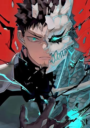 Image of NIJUKA Anime Printed A4 Size Metal sheet Poster For Home And Room Decoration | For Anime Art Fans Boys And Girls (Kafka Tranform to Kaiju)