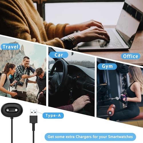 Eiavike Compatible with Google Pixel Watch 4 Charger Dock, Quick Charging Type-C Charge Cable, Fast-Charging with Side Dock [Only for Pixel Watch 4 41mm/45mm] (Black, Type-A) by Eiavike - Image 3