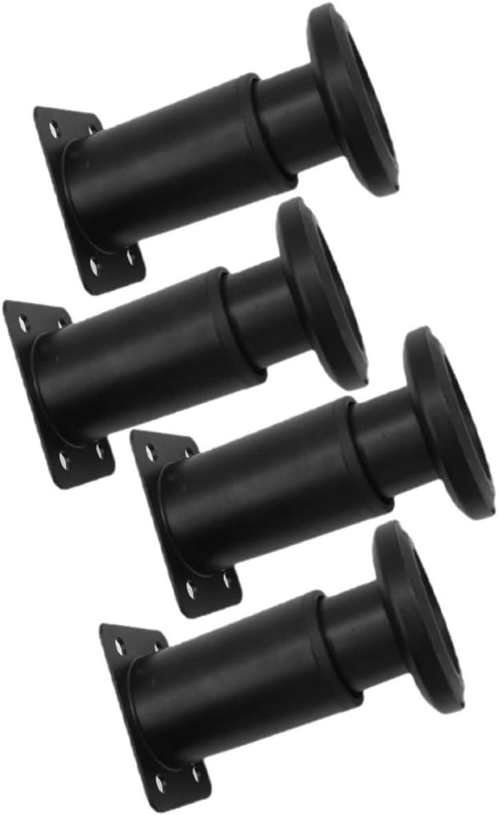 4pcs Adjustable Furniture Legs Sofa Support Feet Bed Frame Replacement Legs 12-18cm Extendable Black Cabinet Chair for Home Furniture