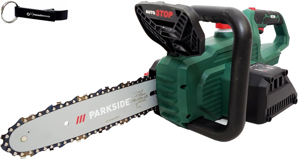 HEADNMORE® Bundle - Parkside® 20V Motosega a batteria PAKS 20-Li E5 (senza batteria) +Portachiavi