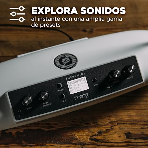 Miniatura 3 de Moog Theremini - Theremin Con Corrección De Tono, Salida Cv, Afinador Y Altavoz, Motor De Sonido De Sintetizador Animoog Con 32 Presets Y Pantalla Lcd