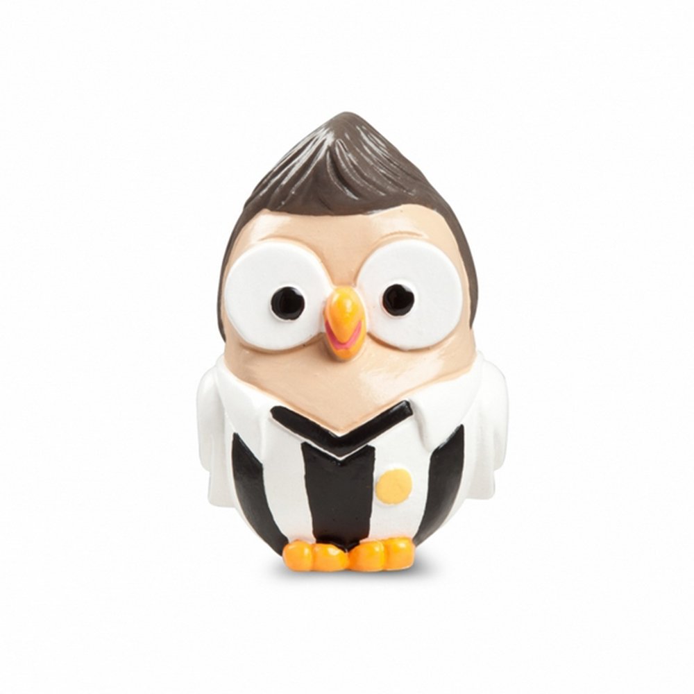 Egan ML18CT/1WN Football Figurine, Goofi, Ceramic, White/Black, 6 x 6 x 8 cm