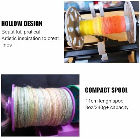 Digital Electric Spinning Wheel with Foot Switch, 240g Capacity, Stepless Speed Control, Forward & Reverse, Perfect for Yarn Crafting & Weaving