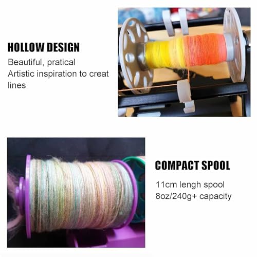 Mini toupie en laine et rouet electrique pour atelier tricot de salon - 5