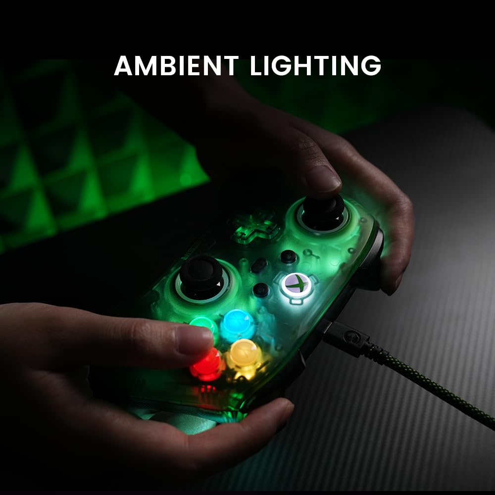 GameSir T7 Pro Mando con cable Xbox/PC – Verde retro, Efecto Hall, RGB