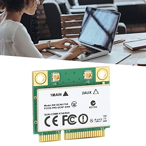 Cuifati Network Card, Laptops QCA6174A Mini PCIE Highspeed Support IEEE 802.11a/b/g/n/ac miniatura 4