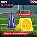 GSi Agility Training Wind-Resistant Cones/S-Slit Design, 12 Cones in 2 Colors /9 Inch Height/Cones for Training, Sports Drills & Field Marking