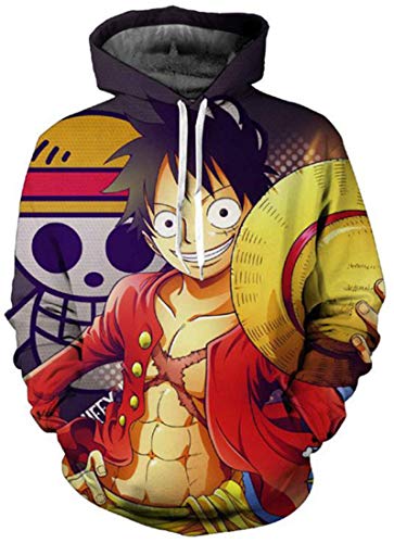PANOZON Homme Sweat à Capuche O Haute Classe Manga Animation Japonaise Populaire Fans Sweat(M,L et Chapeau 26)