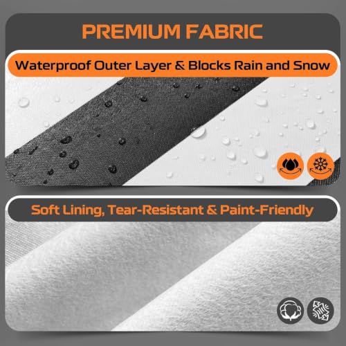 Kayme Heavy Duty Car Cover Custom Fit for BMW 3 Series 320i 325i 328i 330i 335i (1982-2026), Outdoor Full Exterior Cover with Tape and Towel, Rain Snow Sun UV Protection. - Image 3