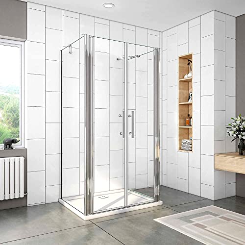Acezanble Duschkabine 90x90x90cm U-FORM U-Kabine Duschabtrennung Dusche...