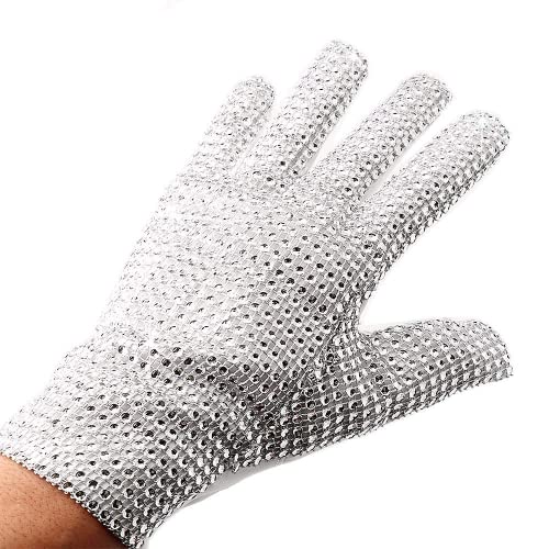 ZUROLEE Sequin Rhinestone Gloves for Adult Sparkling Costume Gloves for Party Show Halloween Christmas (Right hand)