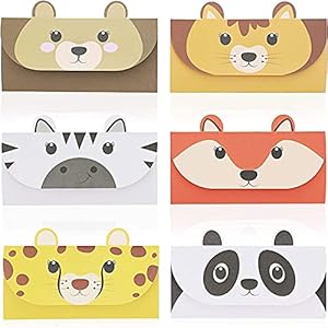 48 Pack Cute Trifold Envelopes, Lin...