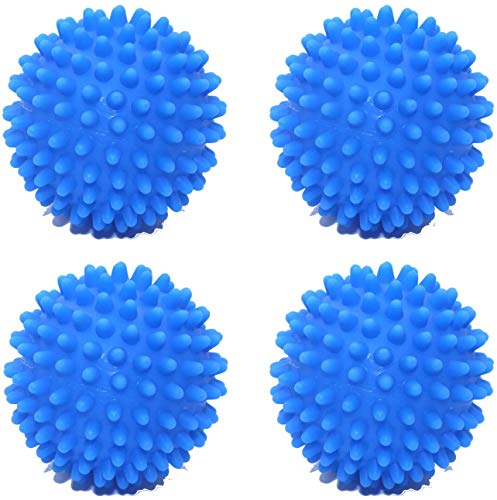 Voarge Lot de 4 balles de séchage pour sèche-linge, boules de lavage, réutilisables, anti-salissure, pour adoucisseur naturel, antistatique, rapide et séchage