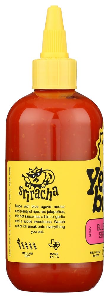 Yellowbird Blue Agave Sriracha Hot Sauce 9.8 oz each (4 Items Per Order, not per case)