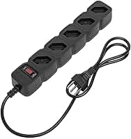 Protetor Eletrônico Filtro de Linha com 5 tomadas EPE 205 Preto Intelbras