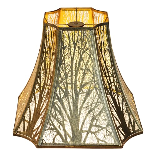 Metal Etching Lamp Shade, Octagonal Cut Corner Lampshade 6.2×13×10.8" - image 1