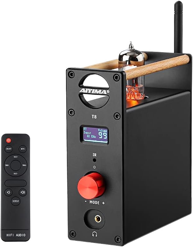 AIYIMA T8 6N3 Digital Tube Preamp QCC3031 Bluetooth 5.0 USB DAC Preamp Headphone Amplifier Support Optical Stereo Audio Decoding Coaxial APTX