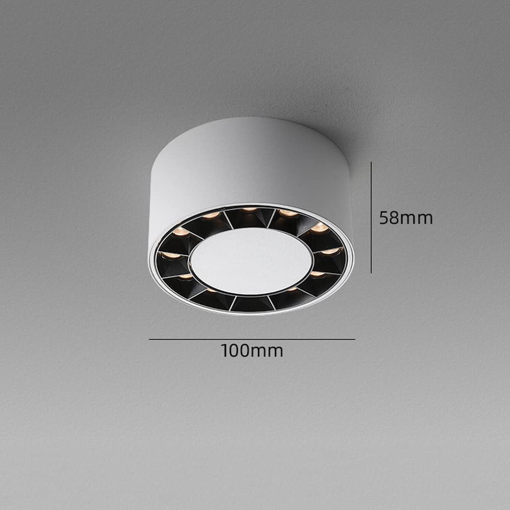 Spot LED d'intérieur, Mini Spot monopoint en saillie, Spot cylindrique en Aluminium, Spot directionnel pour Salon, Chambre, Couloir, Cuisine