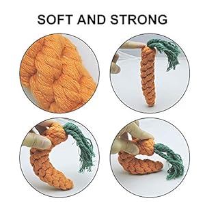 Andiker dog chewing toys  3pcs cotton rope puppy teething cleaning and training durable dog plush toys lioncarrotduck toy for boredom and interactive biting rope dog chew toys lioncarrotduck   cucciolini doodles