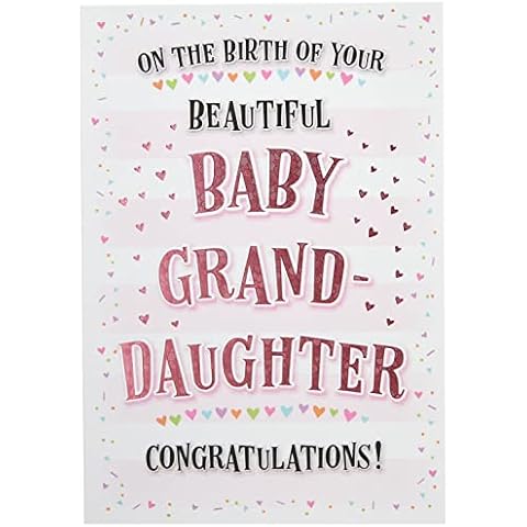 Piccadilly Greetings Granddaughter Birth Card Cover