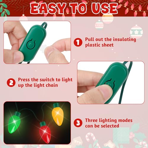image for Blowata Christmas Necklace, 1Pcs Light up Christmas Accessories with 9