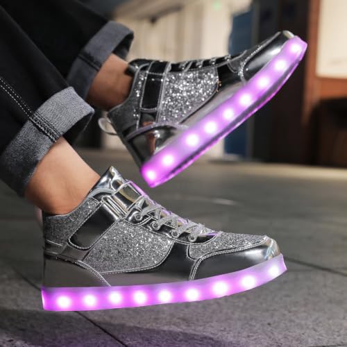 Image of YuanRoad Unisex LED Shoes Light Up Sneakers with USB Charging Dancing Shoes