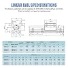 Linear Rail 2Pcs SBR20-600mm Linear Rail Guide, SBR20 Linear Slide Rails with 4Pcs SBR20UU Carriage Bearing Blocks, 20mm Linear Rail Kit SBR20 Linear Guide for Automated Machines