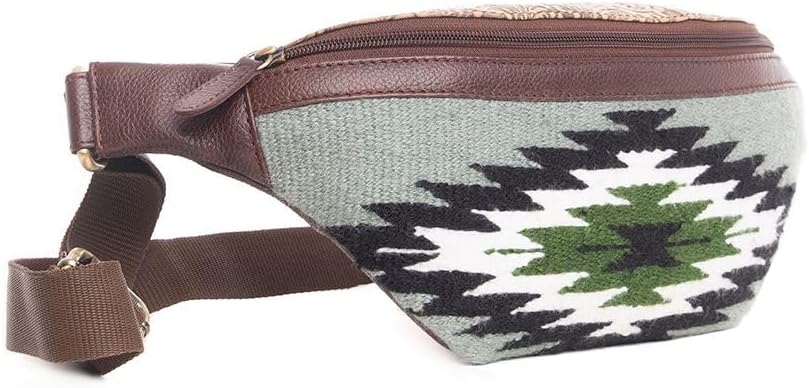 Myra Bag Western Fanny Pack Bag for Women - Upcycled Leather Crossbody Waist Belt Bag Cloud Gray - Image 2