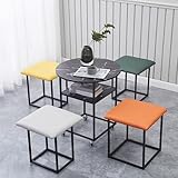 Deux formes : Cette table à manger ronde for 4 personnes présente deux formes. Elle peut se transformer rapidement en table à manger avec quatre chaises en la dépliant ou, si l'espace est limité, vous pouvez placer des chaises dans le bureau depuis les quatre côtés for le transformer en table d'appoint.