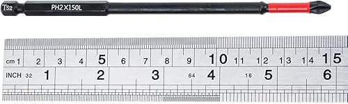Miniatura 3 de AUTOTOOLHOME Phillips PH2 - Juego de 10 puntas magnéticas antideslizantes para destornilladores de 6 pulgadas de longitud, TS2, antideslizantes,