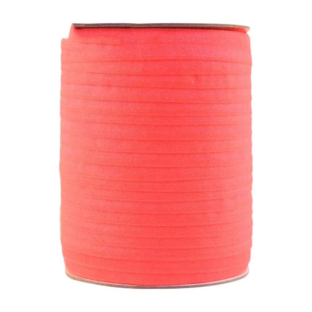 Gumki do szycia, Elastyczne taśmy z elastanu, składane, wielokolorowe, 50-100 jardów(Neon Lemon,100 Yards)