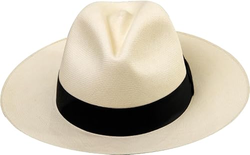 Original Montecristi Panama Hat, Premium Grade 25 Toquilla Straw, Unisex Sun Hat Handmade in Ecuador, Lightweight. Natural