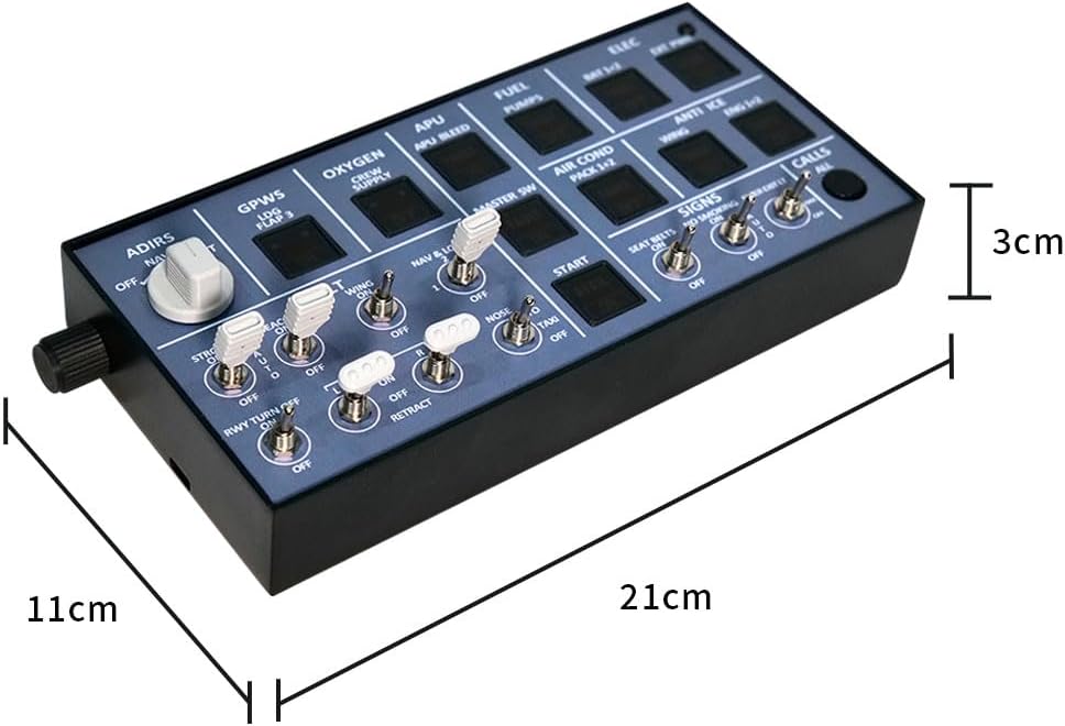 A32X pro Light OVHD Overhead Panel for MSFS 2020/2024 - Flight Sim Home Cockpit- (Backlit Edition) - A106