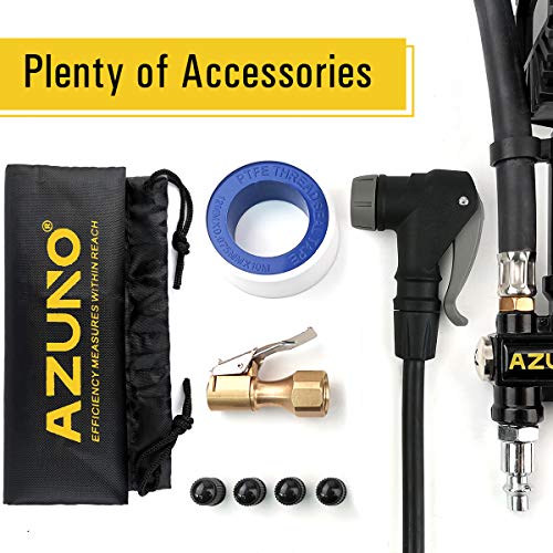 Image of AZUNO Digital Bicycle Tire Inflator Gauge with Auto-Select Valve Type - Presta and Schrader Air Compressor Tool