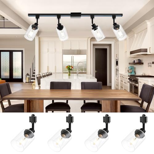 Wanluce 16450-1SP-4BL 4 Pack H Track Lighting Heads Black Ceiling Track Lighting Fixtures thumb #1