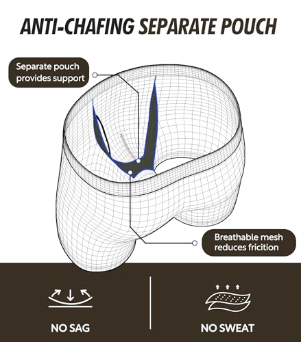 Separatec Breathable Mens Underwear with Separate Pouch Moisture Wicking Soft Anti Chafing Boxer Briefs for Men 4 Pack2