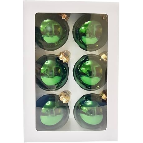 Rocky Mountain Goods 6-Pack Glass Ball Christmas Ornaments