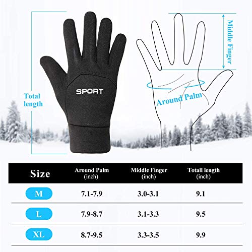 COZOME Gants de Course pour Hommes,Gants de Travail pour Smartphone Tactile Antidérapant,Gants de Cyclisme,Randonnée,Conduite,Sport avec Coupe-Vent,Gants Scooter équitation Chauds pour Femmes - Image 7