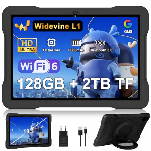 Tablet 10 Zoll Android mit 5G WiFi 6, Octa-Core, 20GB RAM + 128GB ROM (TF 2TB), Widevine L1, Pädagogische IWawa App, 600...