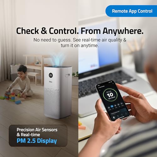 Image of Qubo Smart Air Purifier Q1000 for Home by Hero Group | Upto 1000 Sq Ft | 99.99% Allergen Removal | HEPA H13 | 9000 Hrs Filter Life | App & Voice Control | Energy Saving | Ultra-Quiet BLDC Motor
