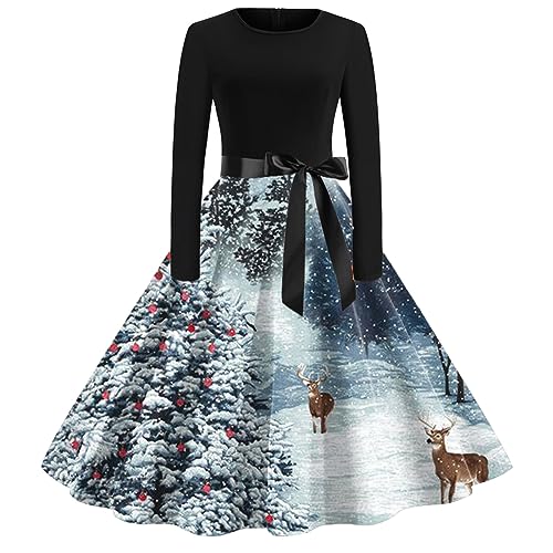 Robe décontractée pour femme au foyer style vintage coupe trapèze évasée sans manches