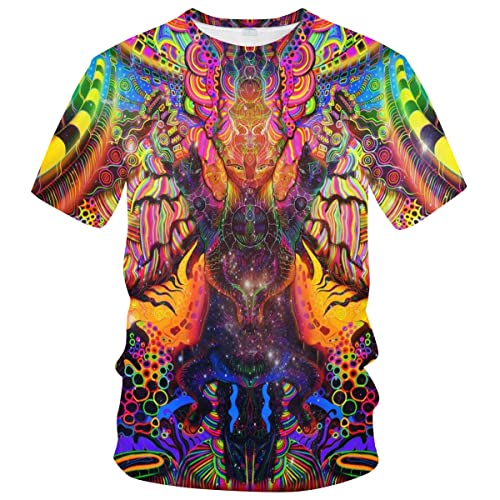 Amazon.com: Snbidmk Unisex Trippy T-Shirt 3D Printed Psychedelic