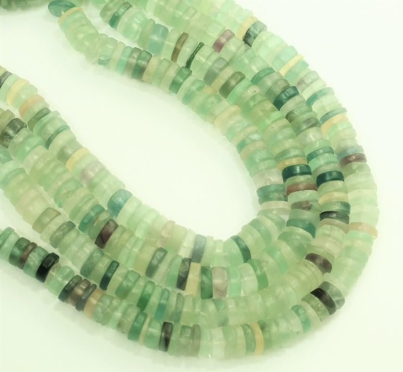 Perles en fluorite pour collier artisanal et ateliers créatifs de bijoux fait maison