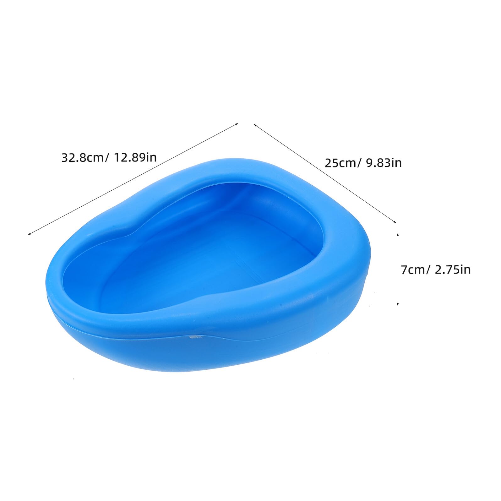 Padella da Letto per Adulti 2 Pezzi in Plastica Rinforzata | Bordo Ampio, Fondo Rinforzato, Design Ispessito, per Uomini e Donne Anziani, Uso Casa