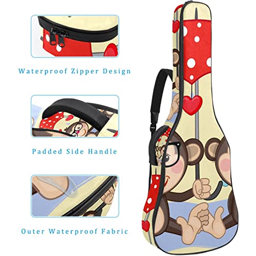 Housse imperméable pour guitare acoustique avec double bandoulière et poche Jaune citron vert, Multicolore 10., 42.9×16… - Les Beatles, Paul McCartney, John Lennon, RIngo Starr, George Harrison Housse imperméable pour guitare acoustique avec double bandoulière et poche Jaune citron vert, Multicolore 10., 42.9x16… – Image 5