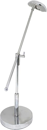 Miniatura 6 de Simple Designs LD1091-CHR Lámpara de escritorio LED de 21 pulgadas con brazo de equilibrio y cabezal giratorio ultra móvil, para oficina,